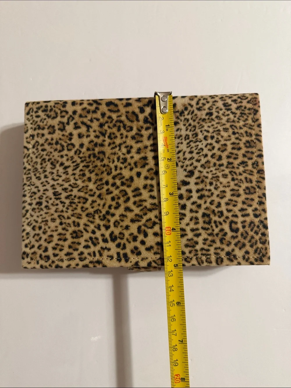 Reed & Barton Leopard Cheetah Print Ring Organizer - Beige Interior 7x5 NWOT